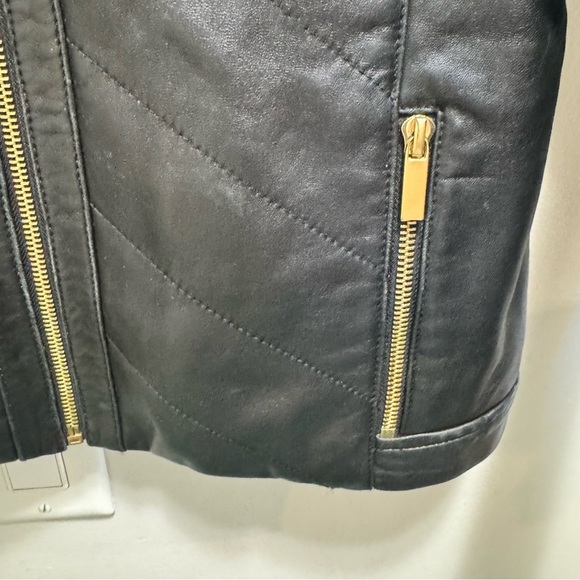 Badgley Mischka Eloise Leather Jacket Size Small Classic - Picture 5 of 16